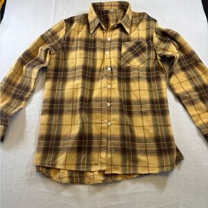 Yellow Plaid Men's Shirt
